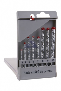 Vrtáky vidiové 8ks - 3-10mm v plastové krabičce