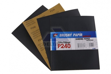 Papír brusný 230x280mm P240 - vodní - 10ks