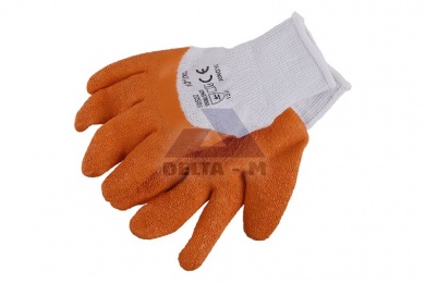 Rukavice zahradní bavlněné máčené v latexu - 10"