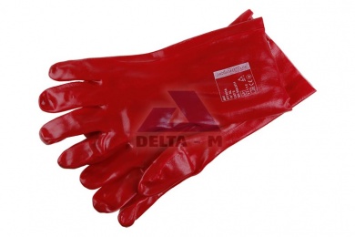 Rukavice bavlněné máčené v PVC - délka 35cm - 10"