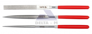 Pilníky diamantové sada 3ks - 180mm - násyp 70mm