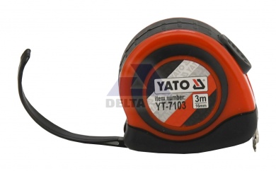 3-metr svinovací 16mm magnet - bílá páska