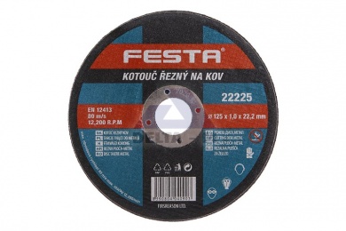 Kotouč řezný na kov 125x1 - INOX