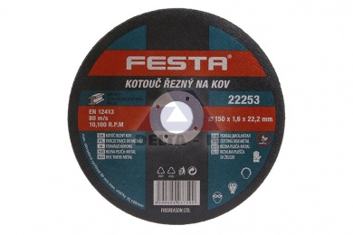 Kotouč řezný na kov 150x1,6 - INOX
