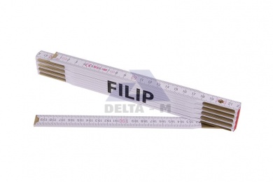 Skládací 2m FILIP - bílý dřevěný