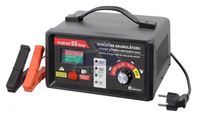 Nabíječka 10Amp 6/12V 2/10/55A + Startér