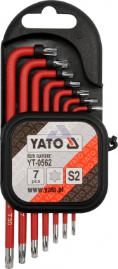 Klíče torx/tamper sada 7ks - T9-T30 - S2