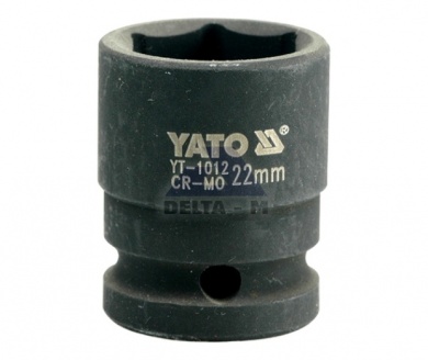 Hlavice rázová 1/2" - 22mm černá IMPACT