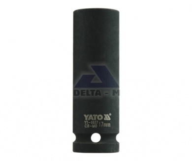 Hlavice rázová 1/2" - 17mm černá prodloužená IMPACT