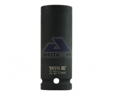 Hlavice rázová 1/2" - 21mm černá prodloužená IMPACT