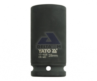 Hlavice rázová 3/4" - 28mm černá prodloužená IMPACT
