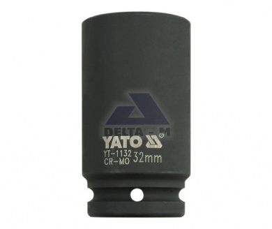 Hlavice rázová 3/4" - 32mm černá prodloužená IMPACT