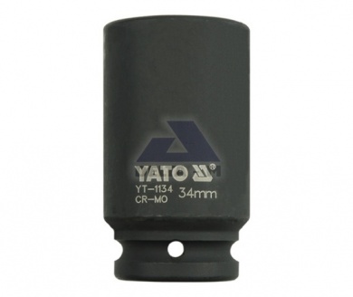 Hlavice rázová 3/4" - 34mm černá prodloužená IMPACT