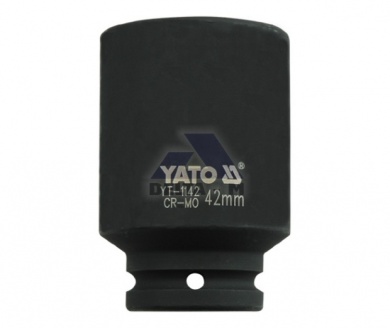 Hlavice rázová 3/4" - 42mm černá prodloužená IMPACT