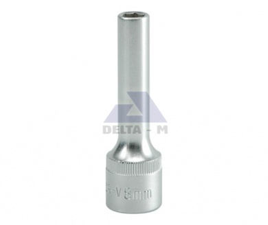 Hlavice 1/2" 8mm prodloužená 76mm CrV