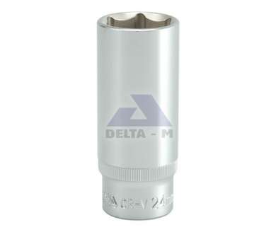 Hlavice 1/2" 24mm prodloužená 76mm CrV