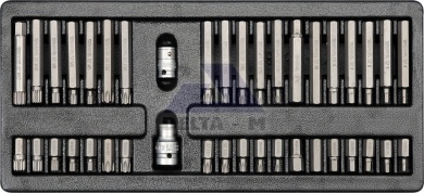 Bity sada 40ks - Imbus, Torx, Spline XZN - 10mm /do vozíku/