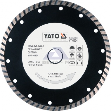 Kotouč diamantový 180mm turbo