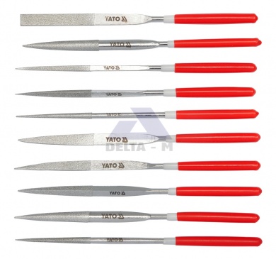 Pilníky diamantové sada 10ks - 160mm - násyp 50mm