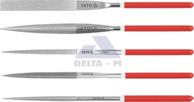 Pilníky diamantové sada 5ks - 180mm - násyp 70mm