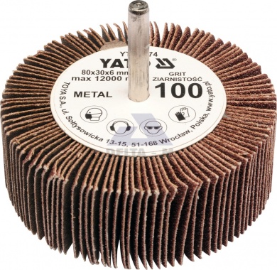Kotouč lamelový 80x30mm P100 stopka 6mm