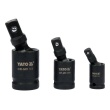 Nástavce rázové 1/4"-3/8"-1/2" sada 3ks černé IMPACT