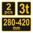 Podstavec pod auto 3t - 280-420mm - 2ks