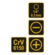 Šroubovák oboustranný PH2 + 6mm