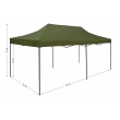 Párty stan nůžkový 3x6m zelený WATERPROOF