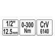 Klíč momentový 1/2" výchylný 0-300Nm