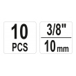 Vytahovače šroubů a matic 9-19mm - 3/8" - 10ks