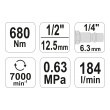 Utahovák pneumatický 1/2" - 680Nm