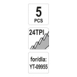 Pilový list 5ks 24TPI pro YT-09955