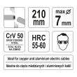 Kleště štípací boční 210mm - na kabely max. 7mm