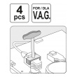 Stahováky zapalovací cívky sada 4ks - VAG