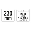 Kleště konektorové 230mm - 22-8 (AWG) - 1,5-10mm2