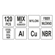 Sada podložek (Alu, Cu, Nylon, NBR, FIBER) - 120ks