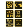 Nůžky na plech 250mm pravé - CrNi