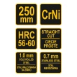 Nůžky na plech 250mm rovné - CrNi