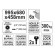 Vozík servisní 6 zásuvek - 995x680x458mm