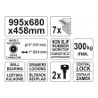 Vozík servisní 7 zásuvek - 995x680x458mm