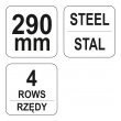 Kartáč ocelový 4-řadý - 29cm + škrabka