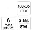 Kartáč ocelový 6-řadý - 180x65mm na násadu