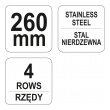 Kartáč nerez - 4 řady 260mm
