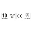 Rukavice pracovní NYLON/PU černé - 10"
