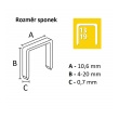 Sponkovačka R23 - sponky 13/4-8mm