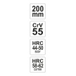 Kleště půlkulaté vyhnuté 200mm - CrV HRC 58-62