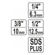 Adaptéry SDS+ na 1/4"-3/8"-1/2" 65mm