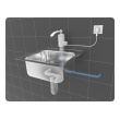 Baterie dřezová s elektrickým ohřívačem vody - 10cm