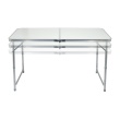 Stůl kempingový šedý + 4x židle DOUBLE